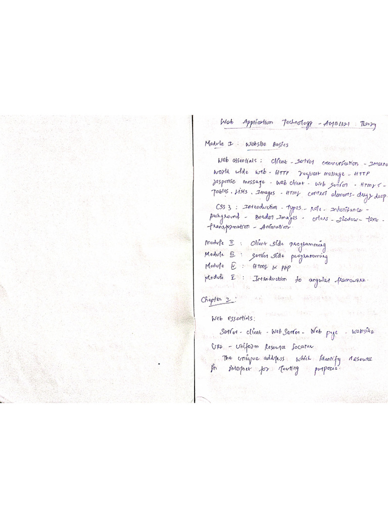 WAT Notes | PDF