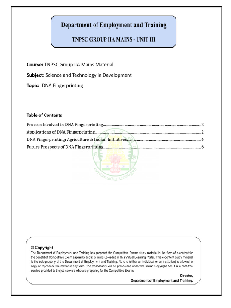 DNA Fingerprinting - 1st - Chapter | PDF | Dna Profiling | Microsatellite