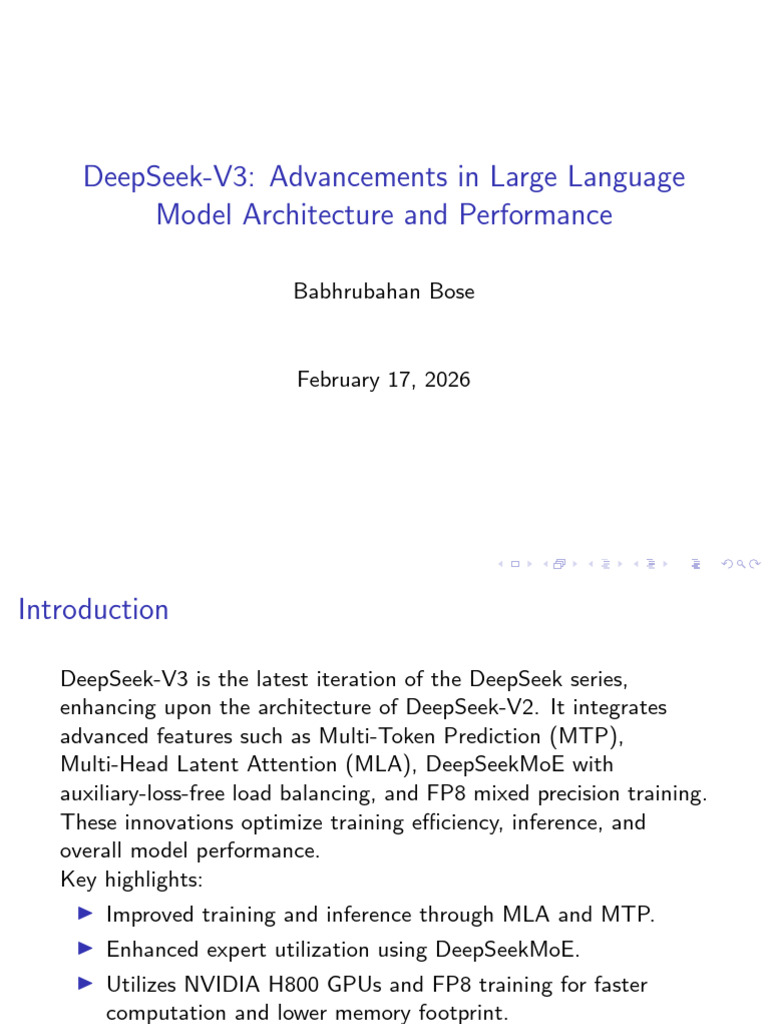 Deepseek v3 Full Presentation | PDF | Parallel Computing | Computing