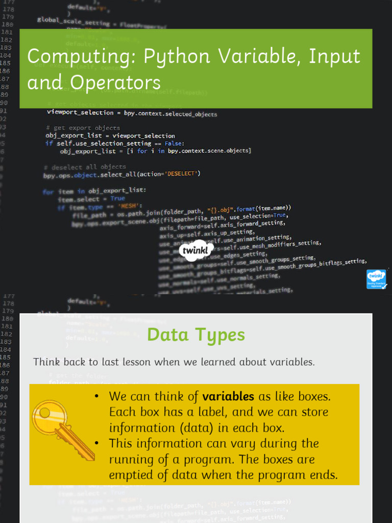 Y7 - Introduction To Python Lesson 3 | PDF | Data Type | Boolean Data Type