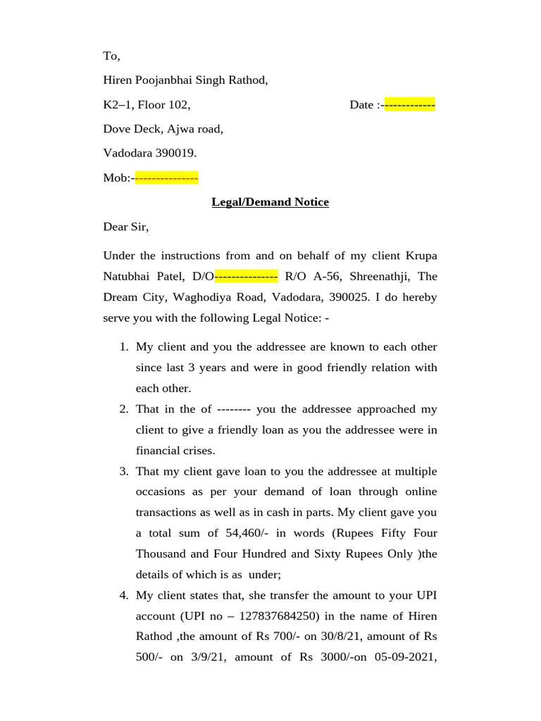 Legal Notice | PDF | Justice | Crime & Violence