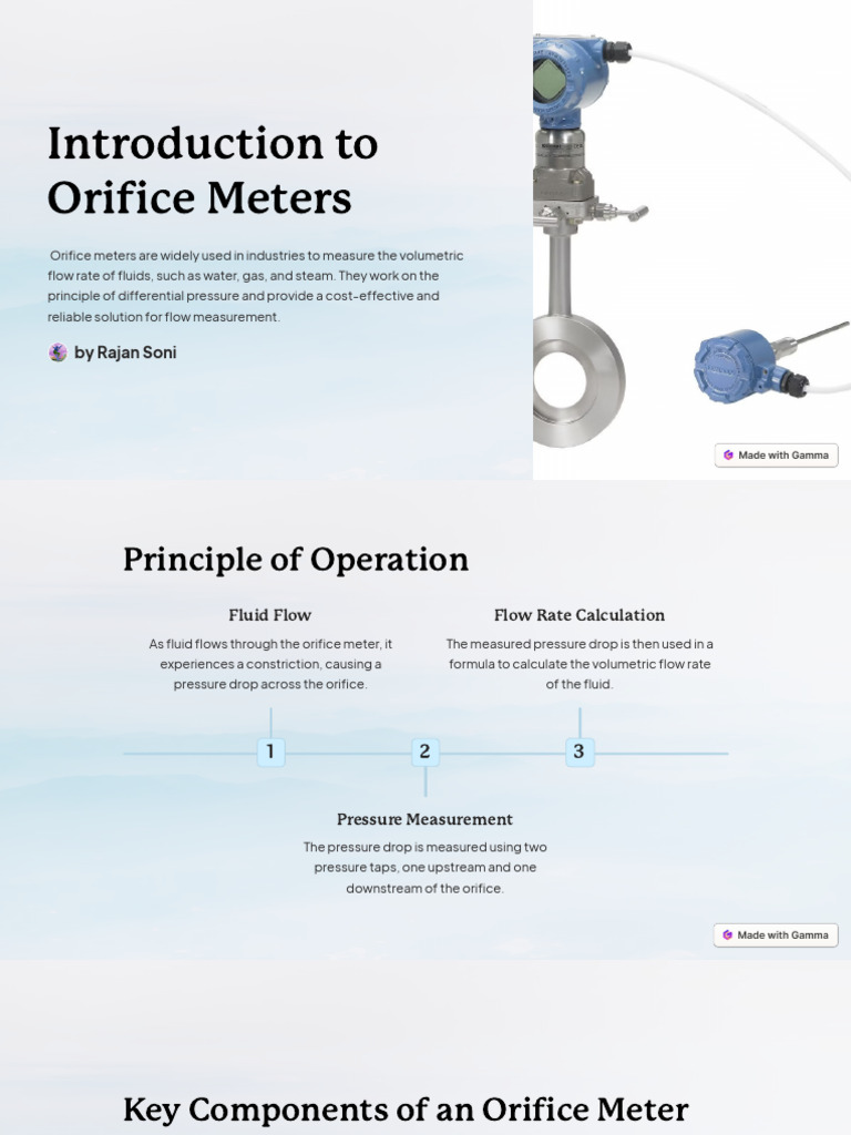 Introduction To Orifice Meters | PDF | Flow Measurement | Mechanics
