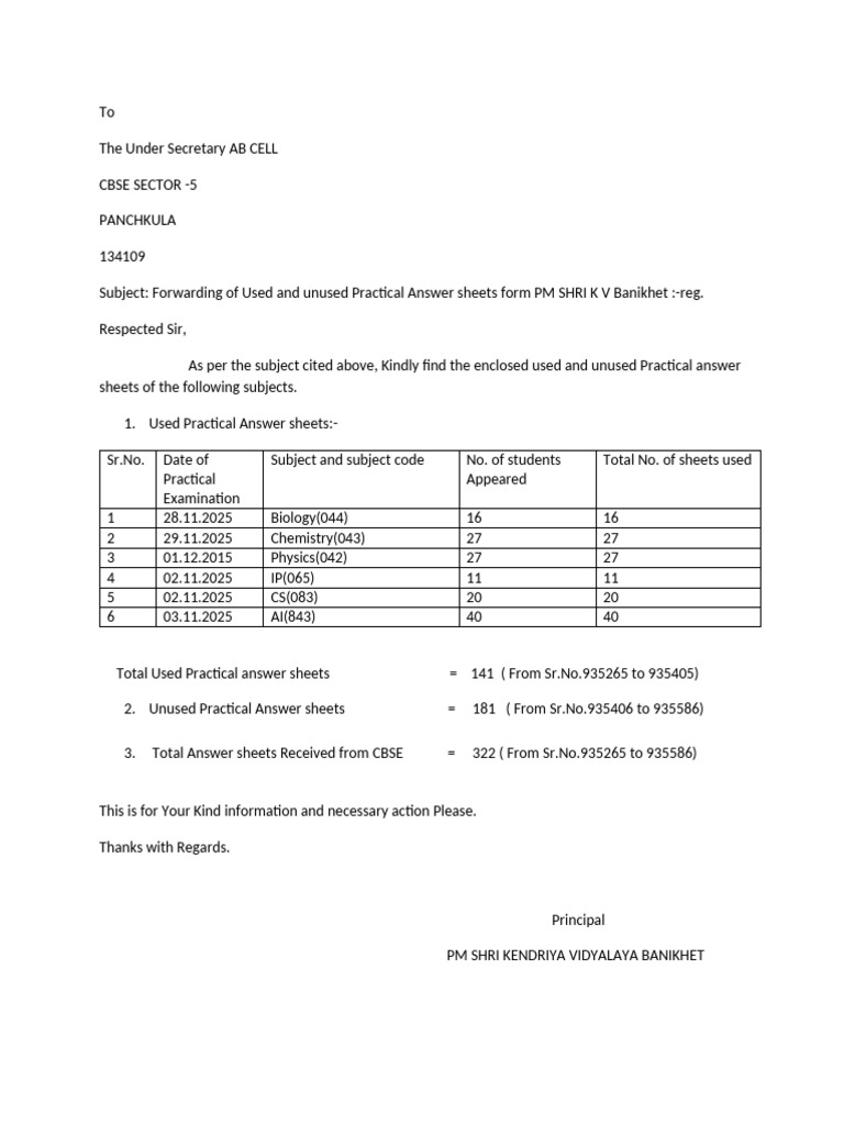 Forwarding Letter | PDF