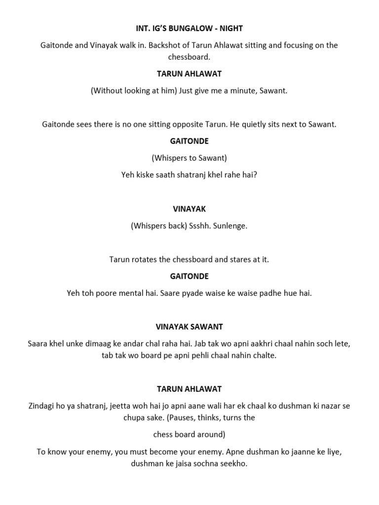 Audition Practice Script | PDF | Chess