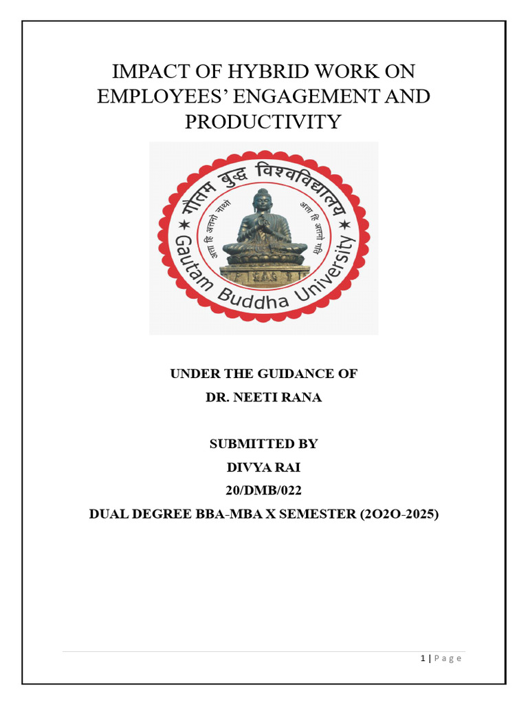 Impact of Hybrid Work On Employees | PDF | Methodology | Data Analysis