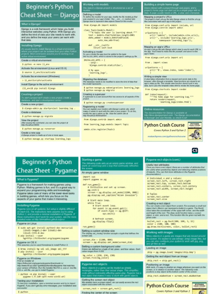 Python Cheatsheets | PDF