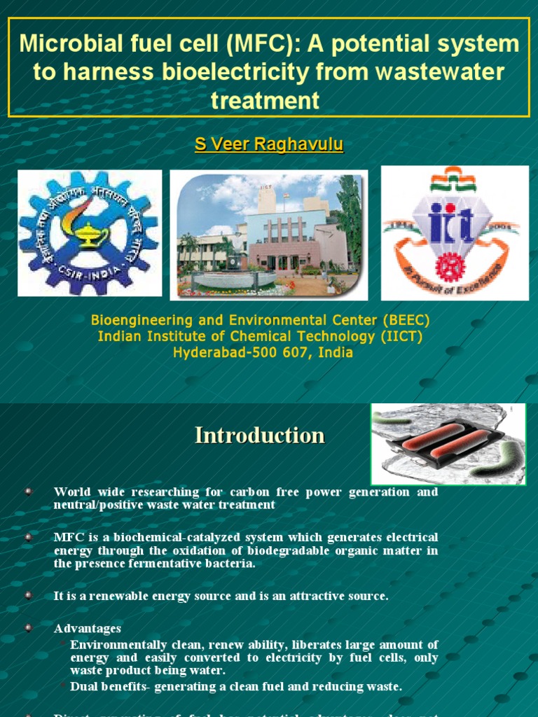 Microbial Fuel Cell Presentation Chemistry Earth & Life Sciences