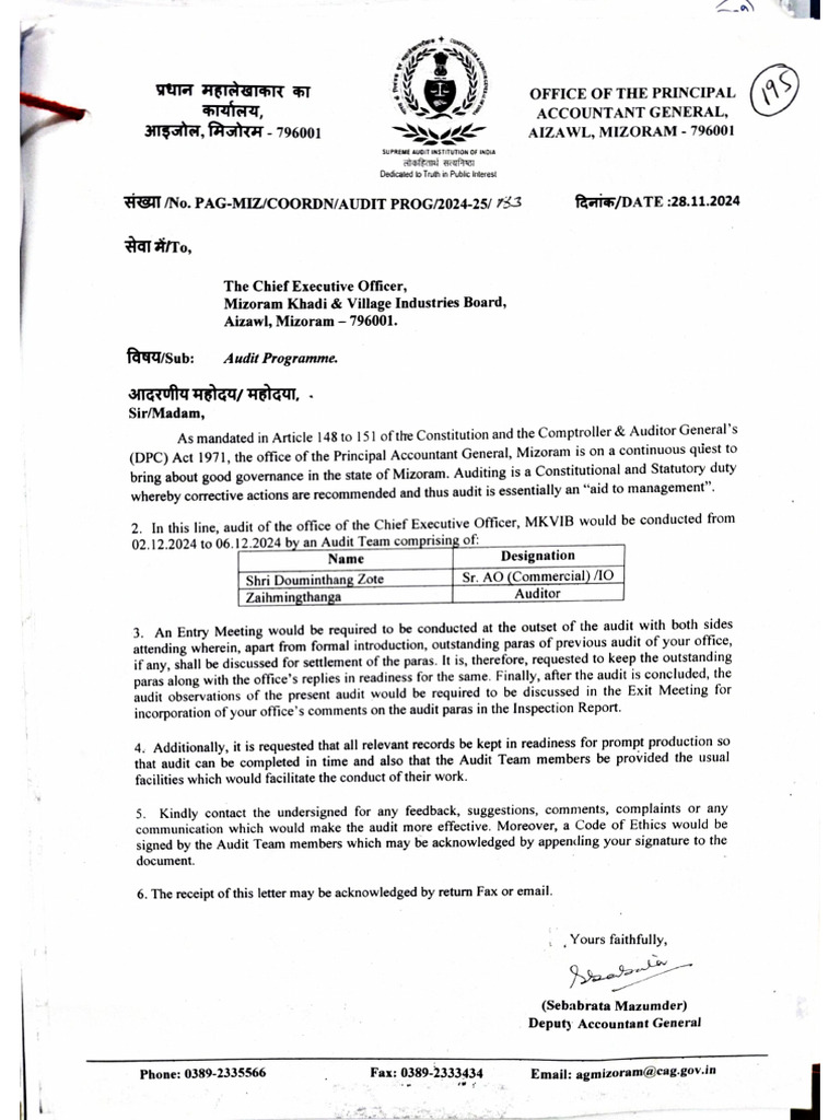 Audit Intimation | PDF