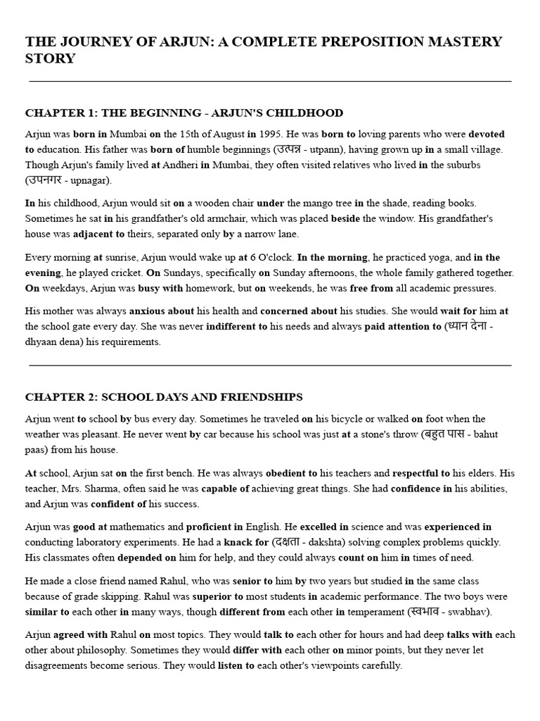Preposition Master Story - MD | PDF | Wedding | Artificial Intelligence