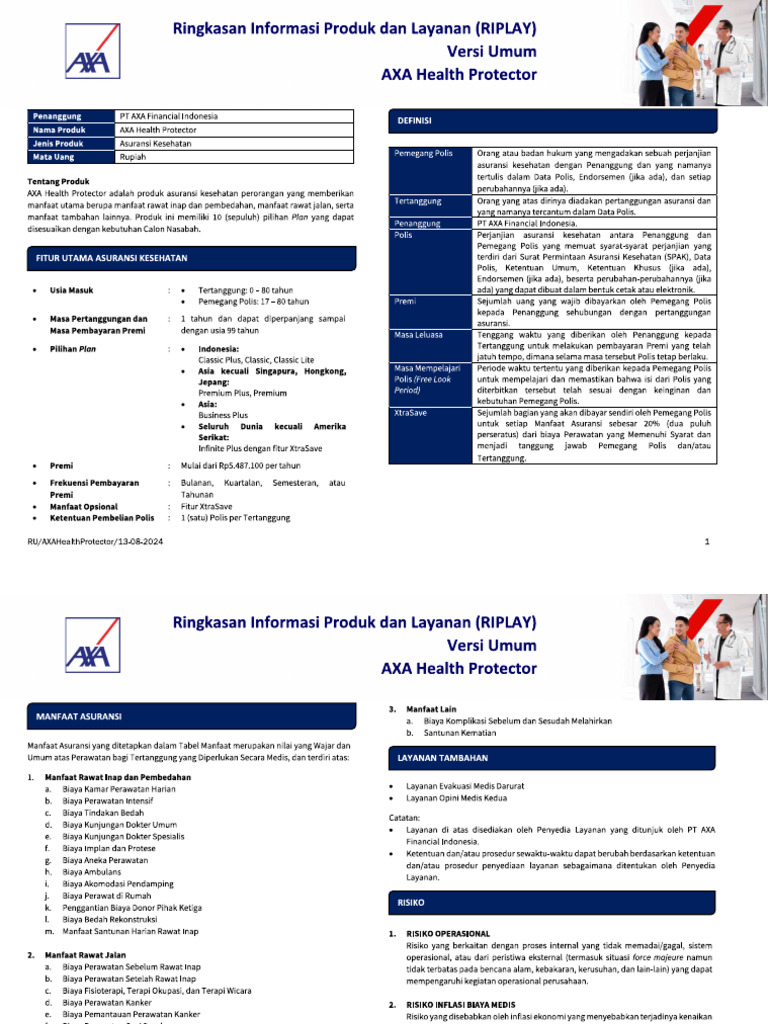 AXA Health Protector General Information | PDF
