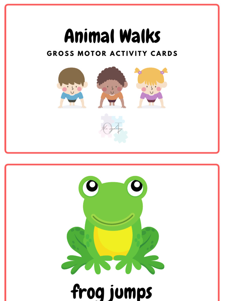 Animal Walks: Gross Motor Activity Cards | PDF