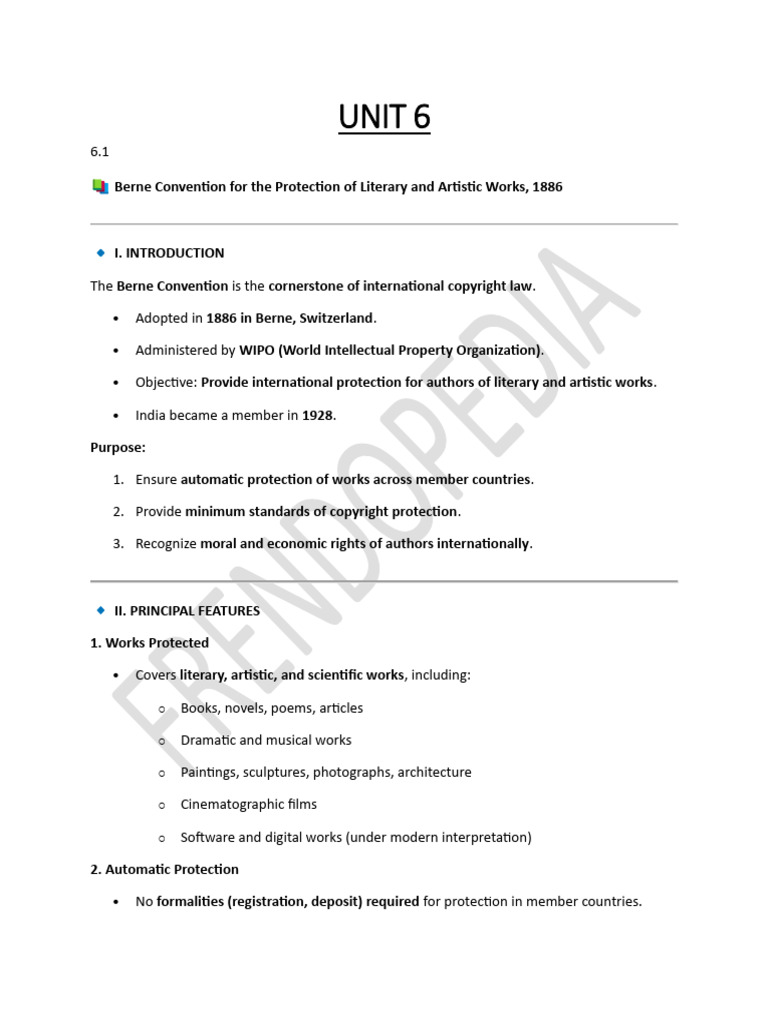 Unit 6 Ipr | PDF | Copyright Infringement | Intellectual Property