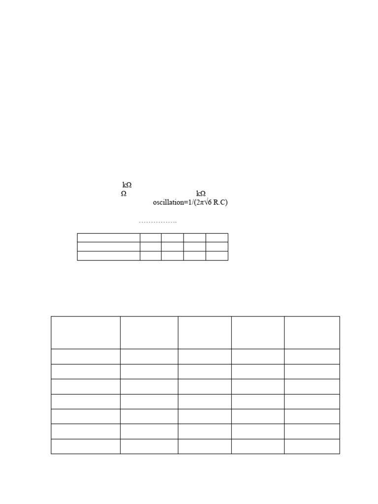 Exp - 7 Phase Shift Oscillator | PDF | Electronic Oscillator | Phase ...