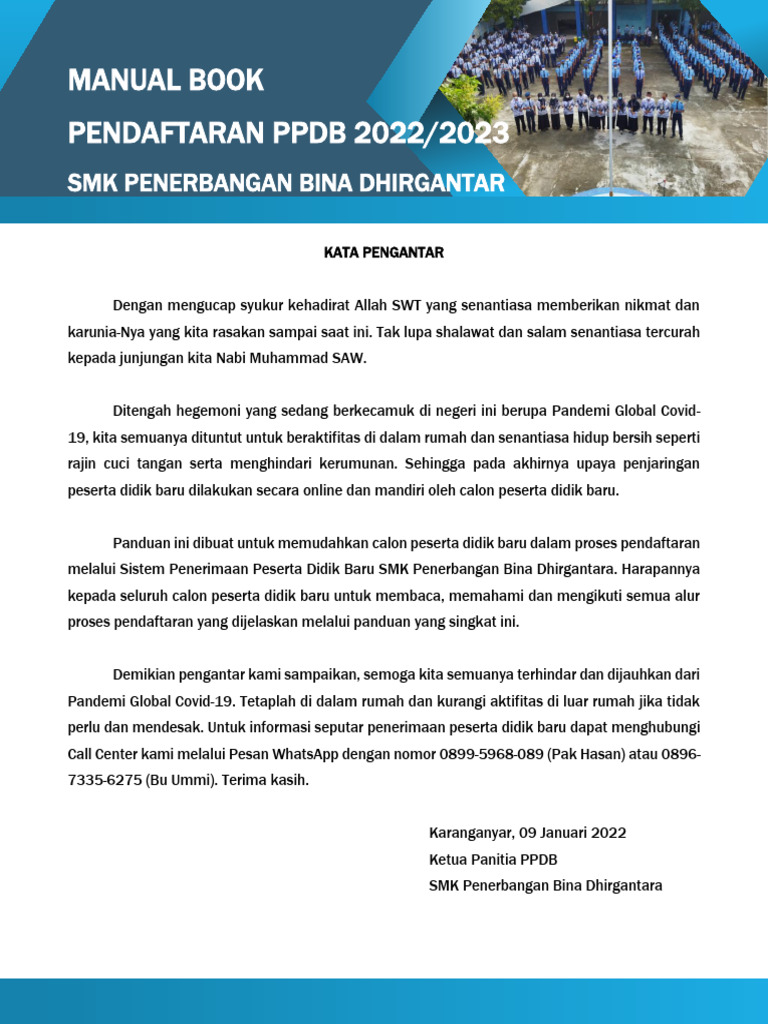 Manual Book PPDB 20222023 v1 | PDF