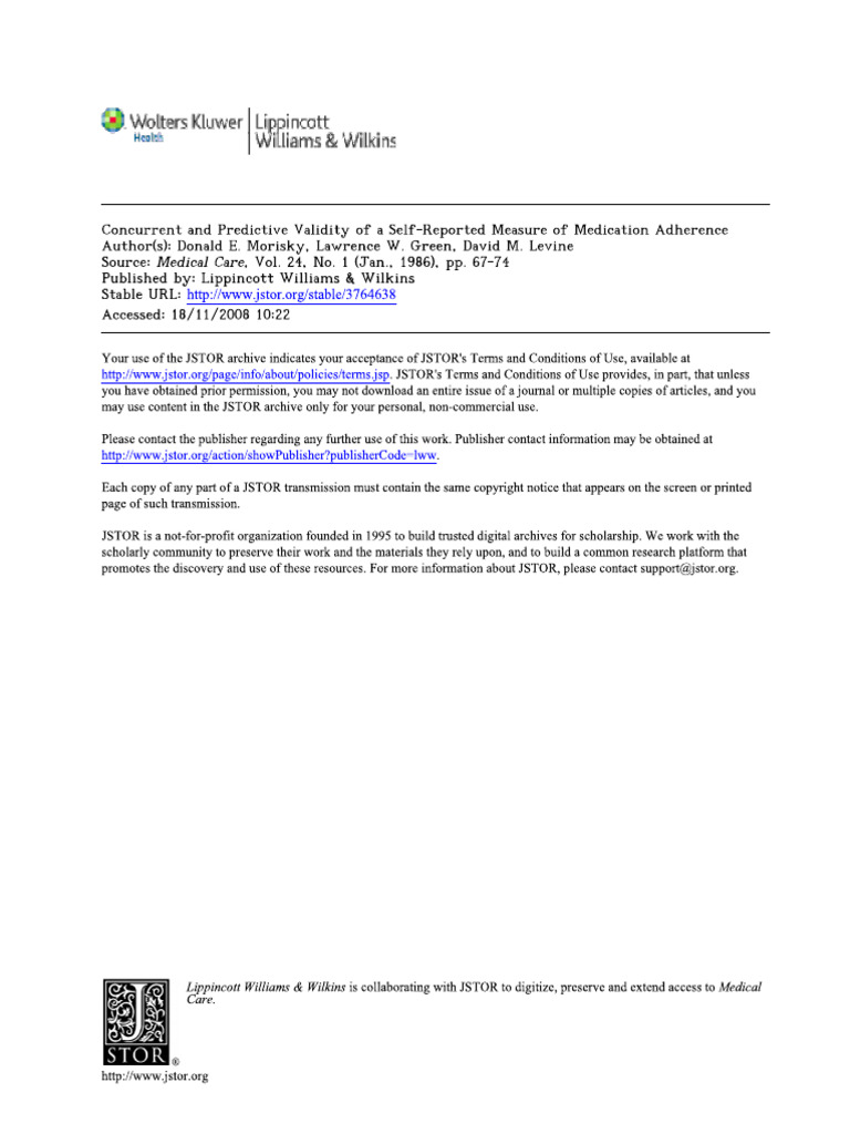 Medication Adherence | PDF