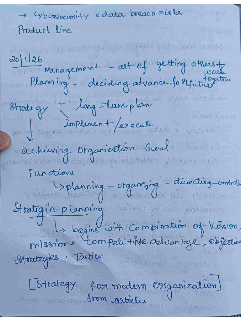 Strategic Management Notes - Jan-Feb | PDF