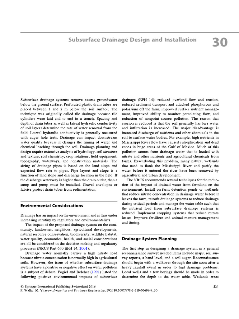 Drainage Engineering Design - Lecture 6 | PDF