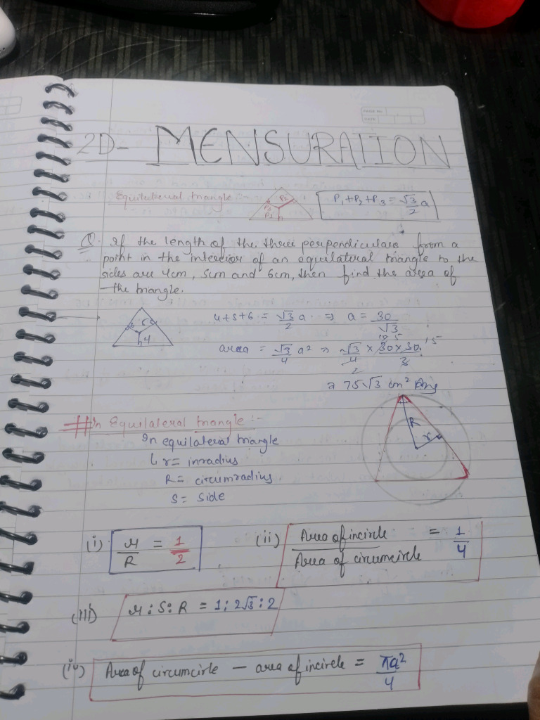 Mensuration 2D Notes | PDF