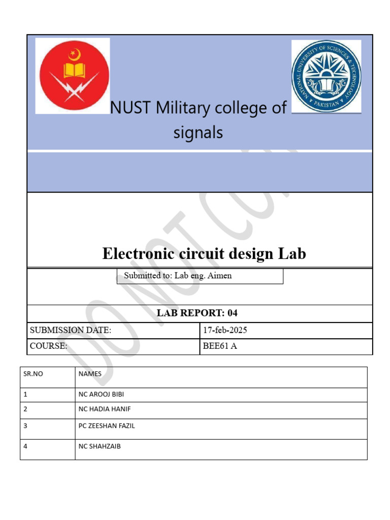 Ecd Lab 5 | PDF | Amplifier | Electrical Engineering