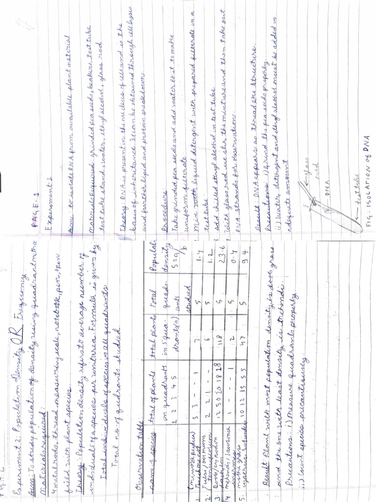 Bio Practical Work | PDF