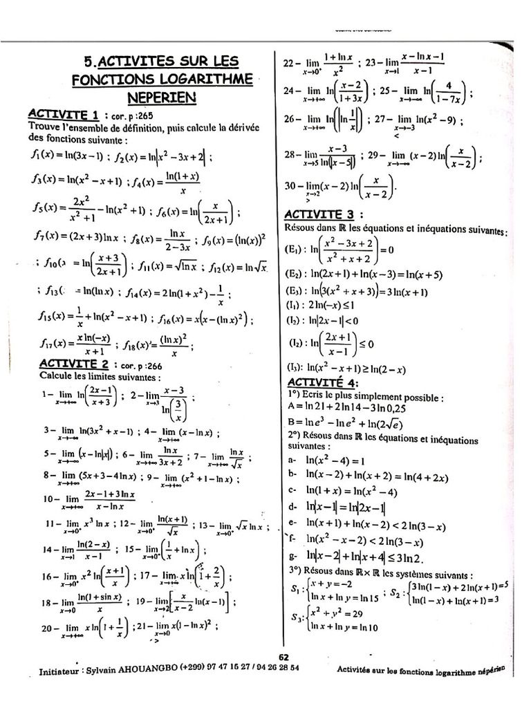 Fonctions LN | PDF