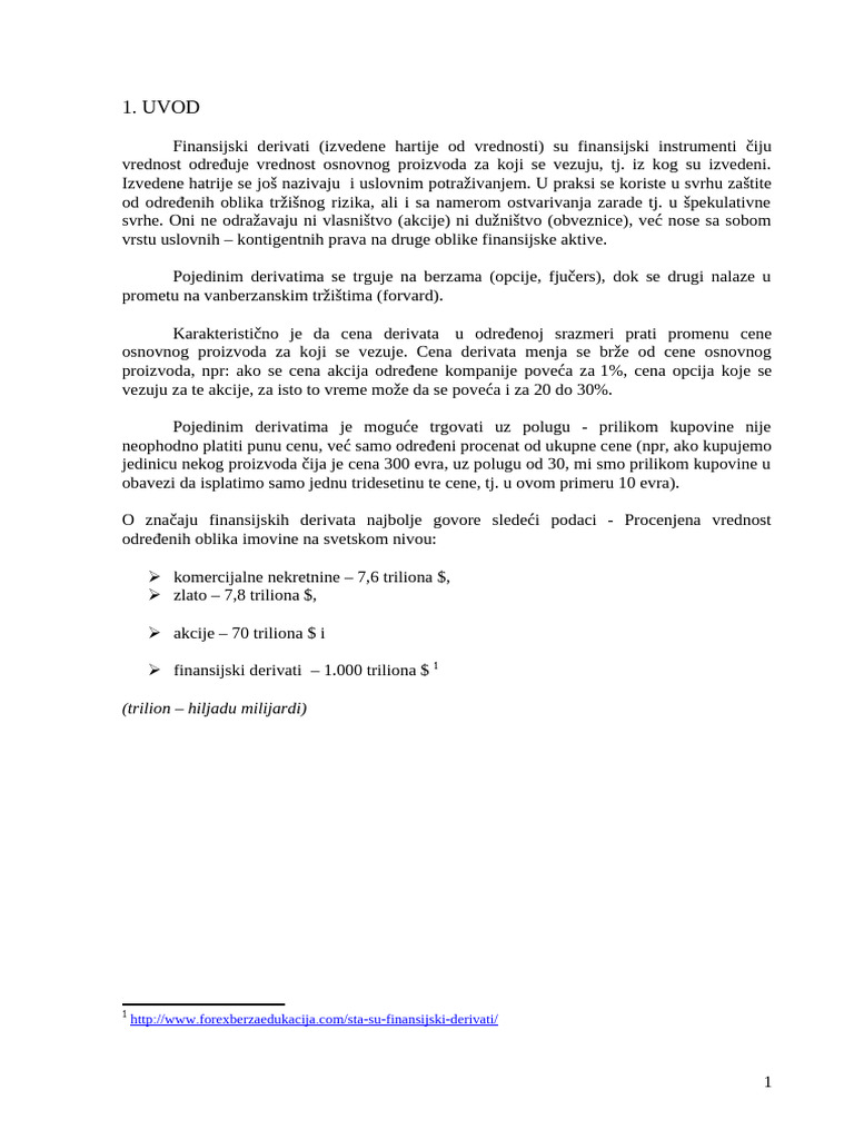 Finansijski Derivati | PDF
