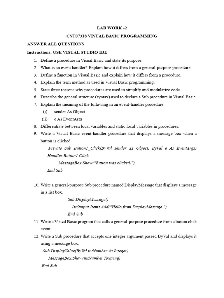 Lab Work Two | PDF