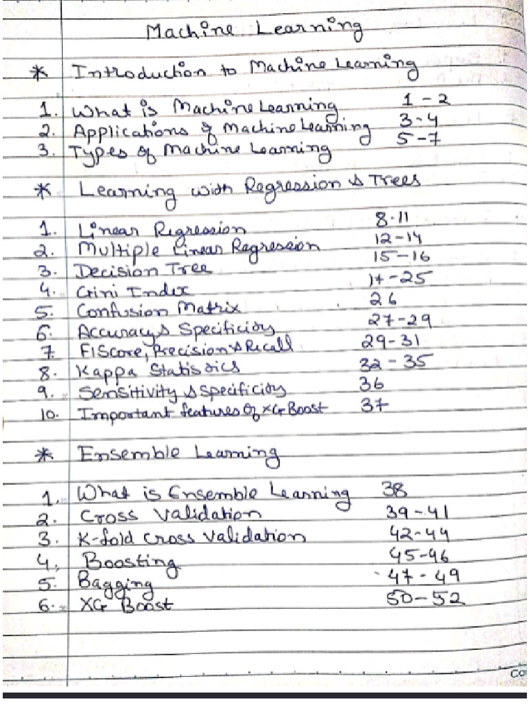ML Notes Till Mod3 | PDF