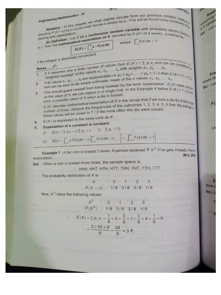 Mathematical Expectation | PDF