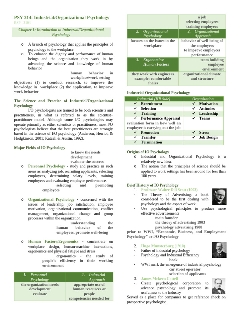 Industrial Organizational Psych | PDF | Industrial And Organizational ...