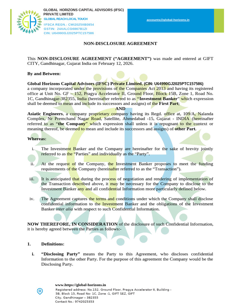 NDA Format 2 | PDF