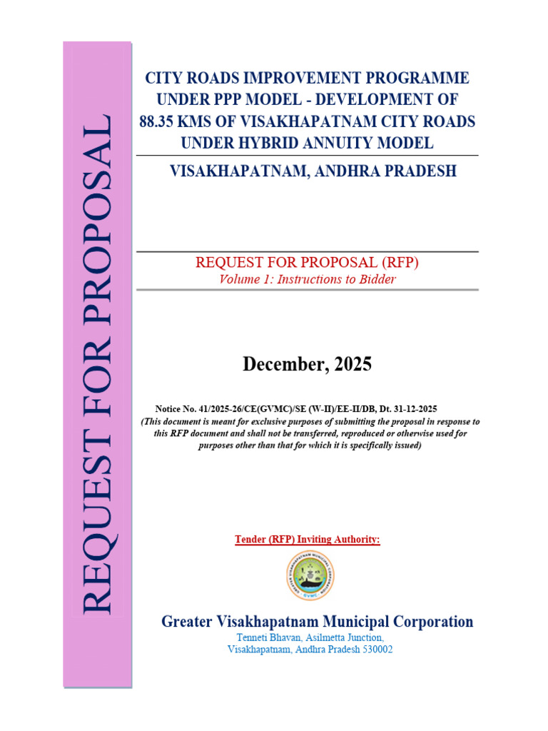 Revised RFP Tender Document | PDF | Request For Proposal