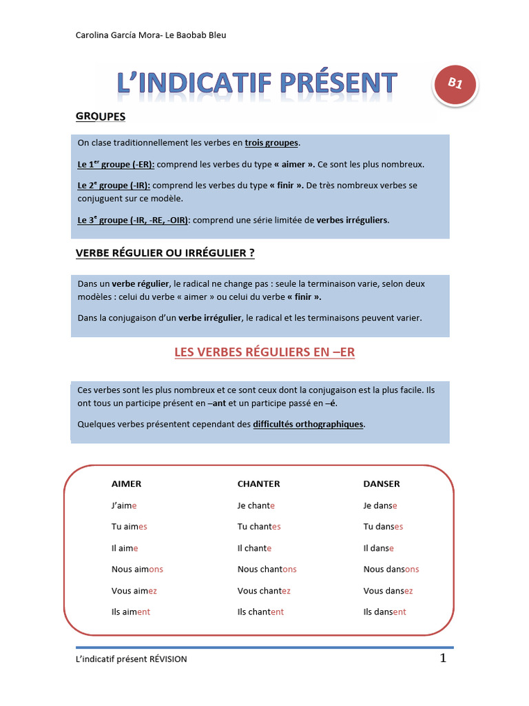 Fiche Present Sans Corrigc3a9 | PDF | Verbe | Interprétation (Philosophie)