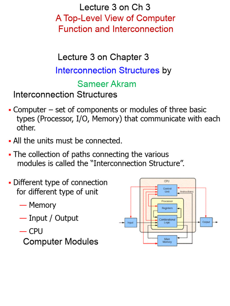 Ch3 Lec3 - Interconnection Structures - Sameer Akram | PDF | Input ...