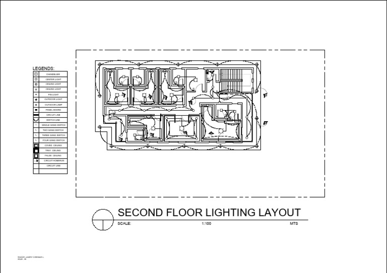Two Storey Mansion-2nd Floor Lighting Layout | PDF | Architectural ...