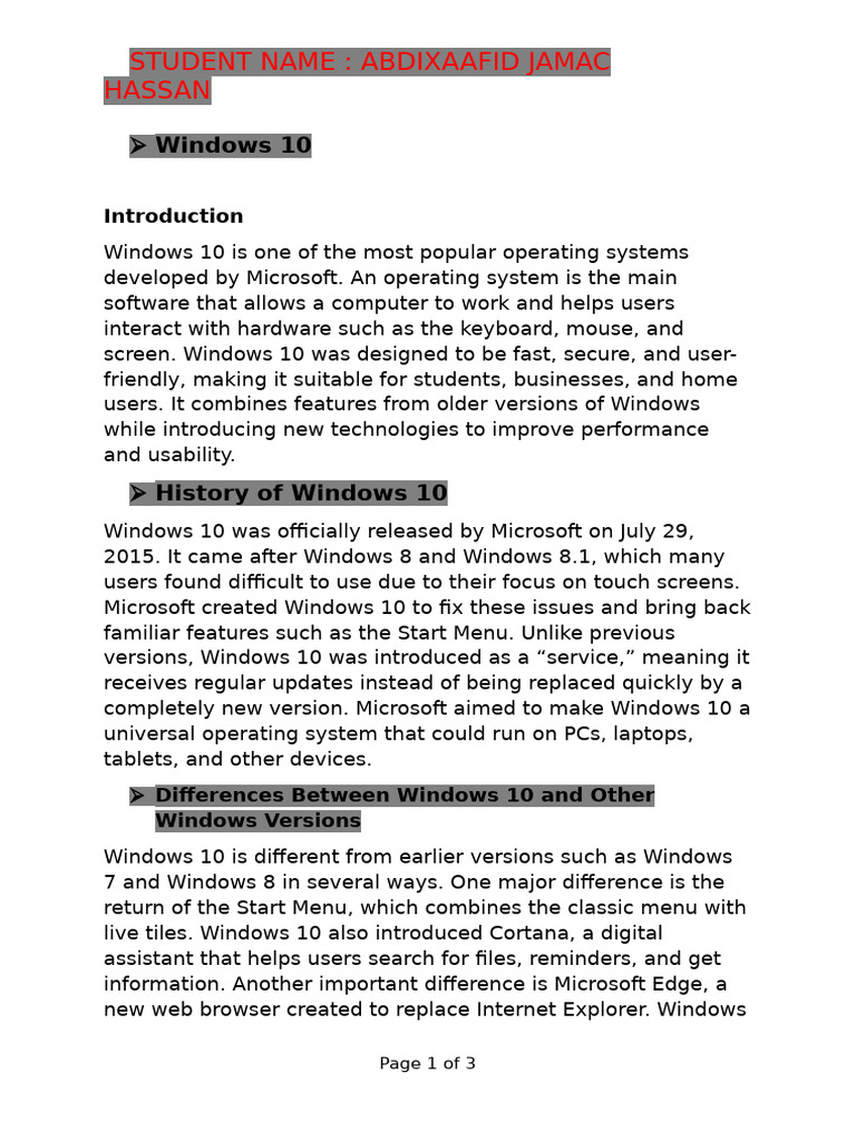 Window 10 | PDF | Windows 10 | Microsoft Windows