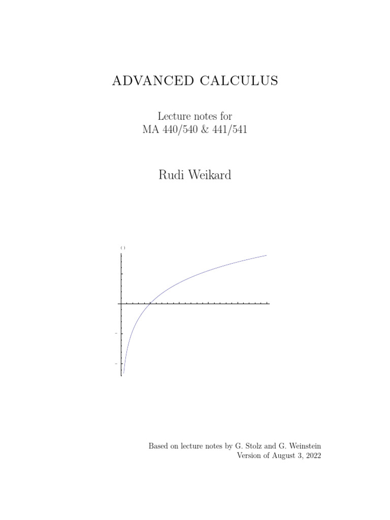 Weikard Advanced Calc Notes | PDF | Mathematics | Mathematical Proof