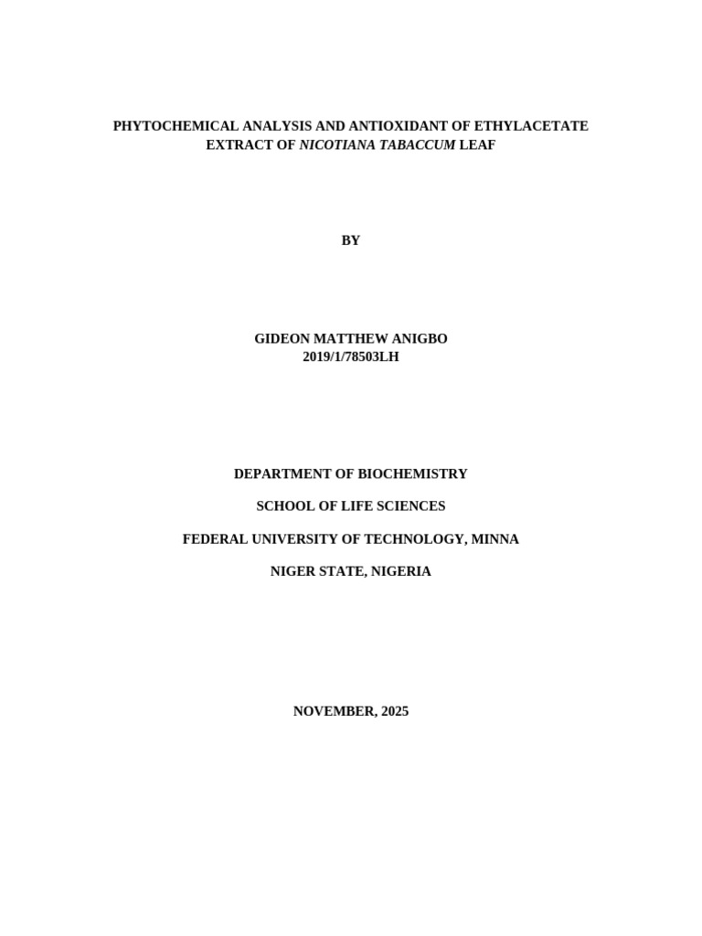 Gideon - Final Corrected 3 | PDF | Polyphenol | Antioxidant