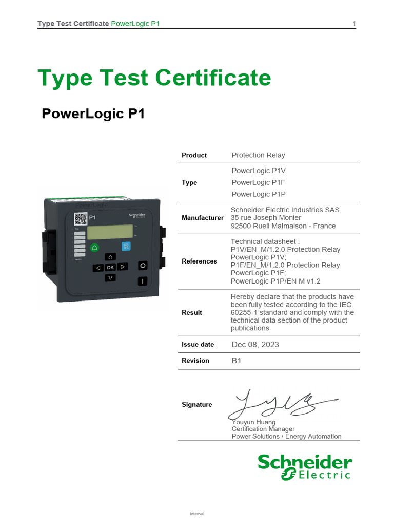 TTC PowerLogic P1 - B1 1 | PDF