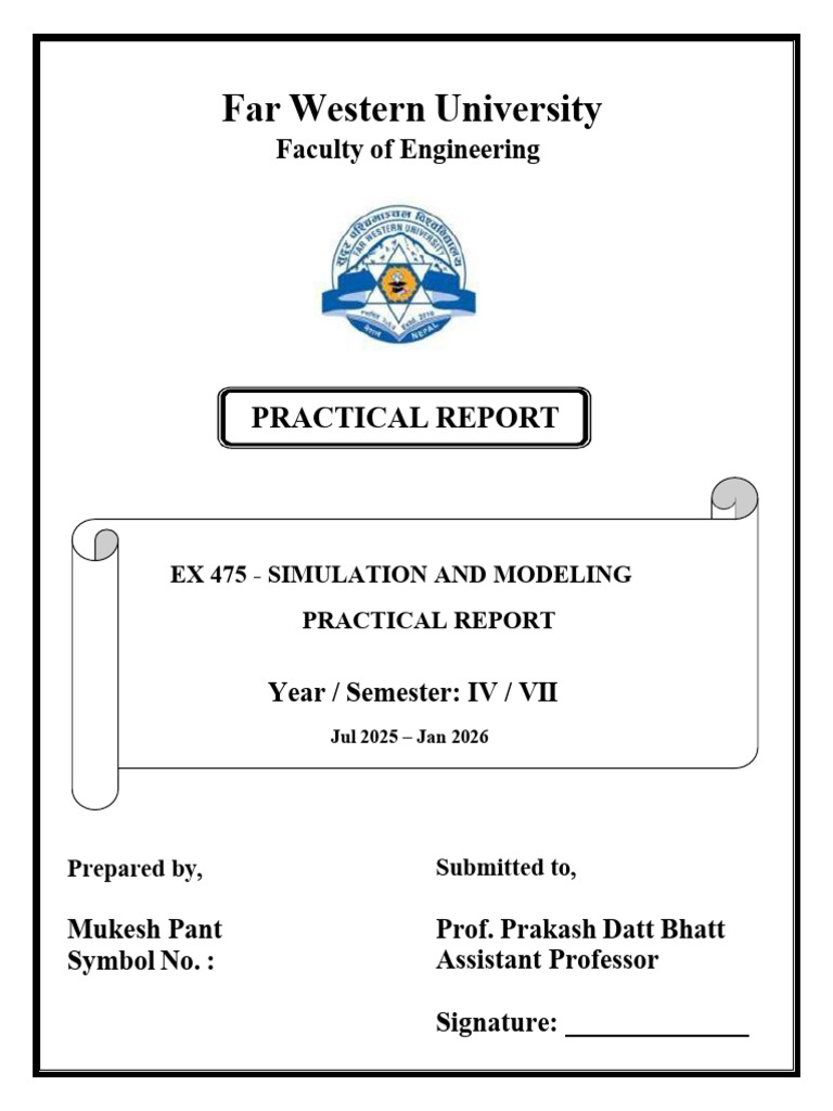 Simulation Modelling Lab Report Mukesh Pant | PDF | Chi Squared Test ...