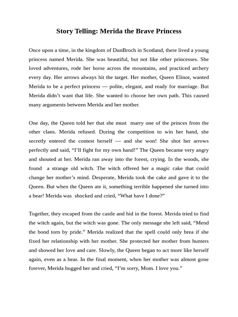 The Brave Princess Merida | PDF