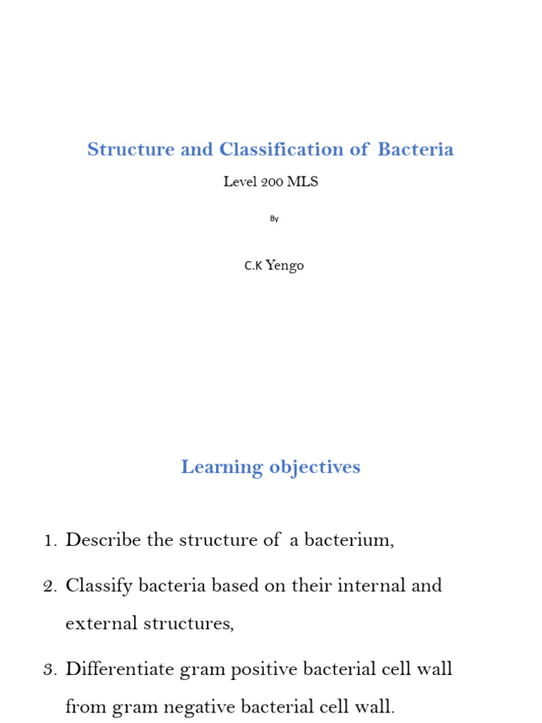 Bacterial Structure and Classification | PDF | Bacteria | Cell (Biology)
