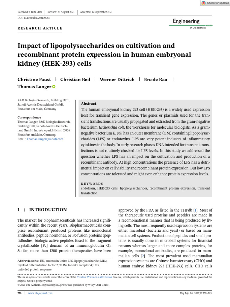 BET LPA Effect On HEK-293 Cells | PDF | Lipopolysaccharide | Hek 293 Cells