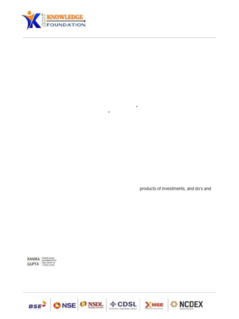 KG Foundation Letter 1 | PDF