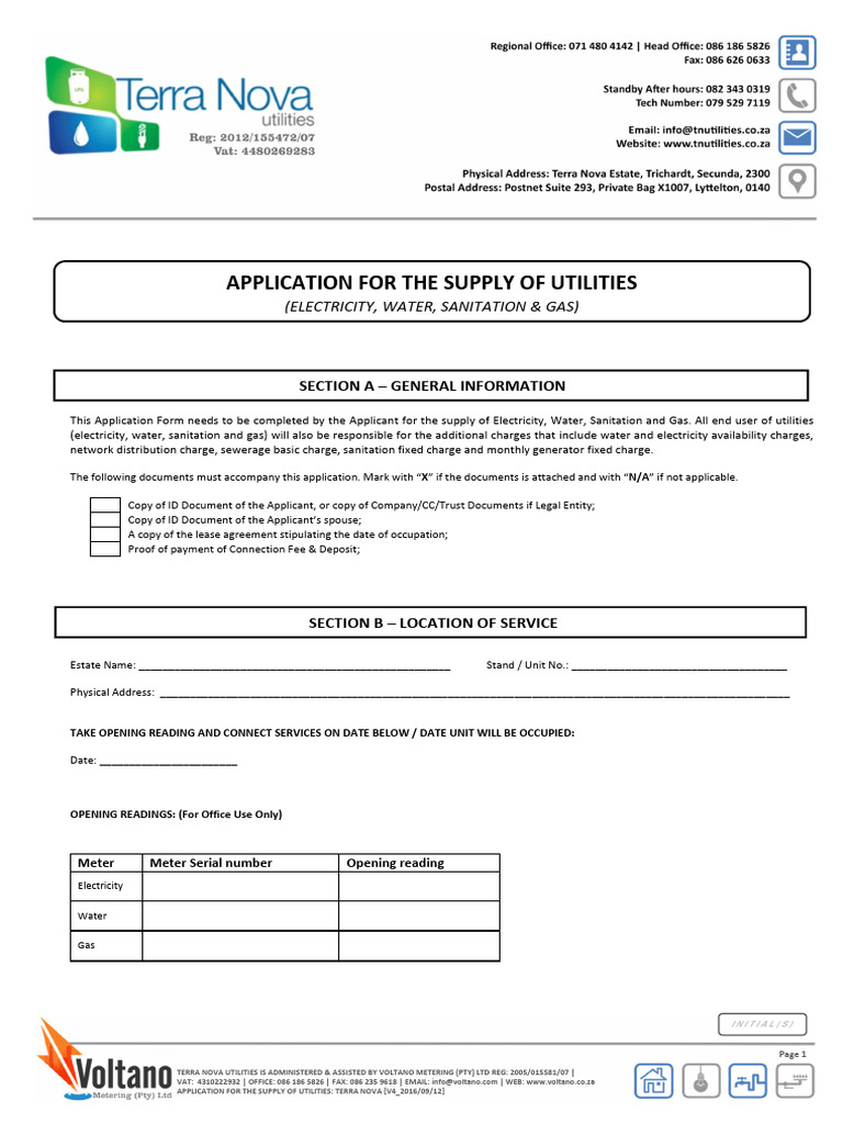 Terra Nova Application Form | PDF | Credit Card | Debit Card
