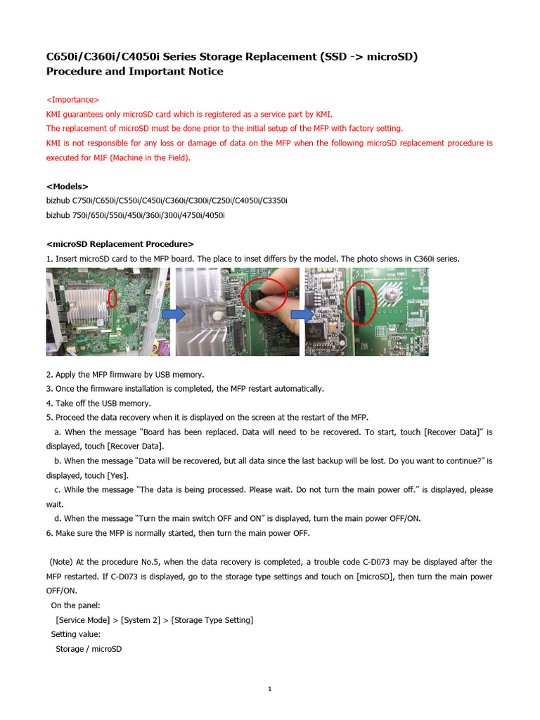 SSD MicroSD ReplacementProcedure Rev2 | PDF | Computer Data Storage ...