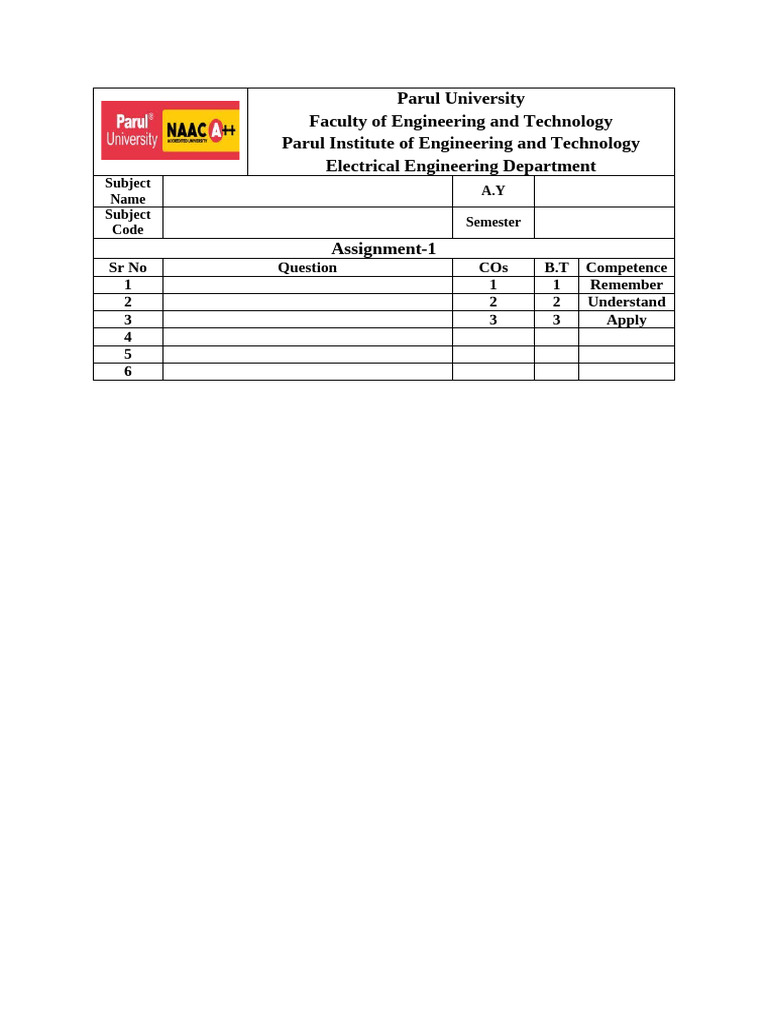 6 Assignments | PDF