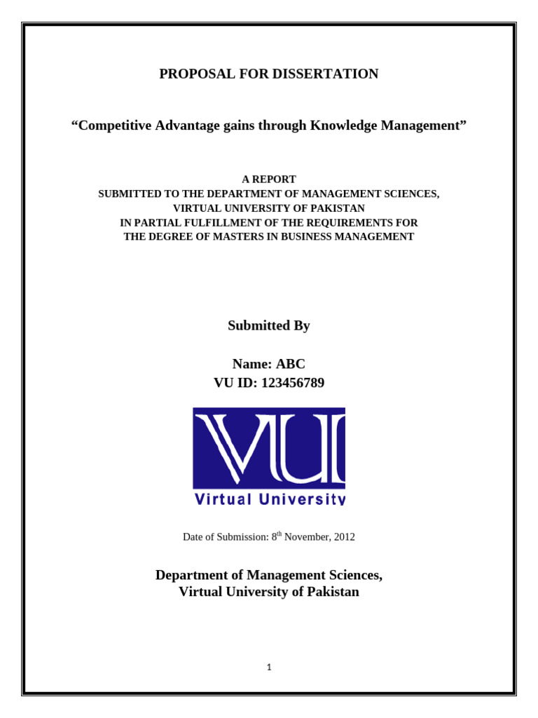 Proposal For Dissertation | PDF | Questionnaire | Knowledge Management