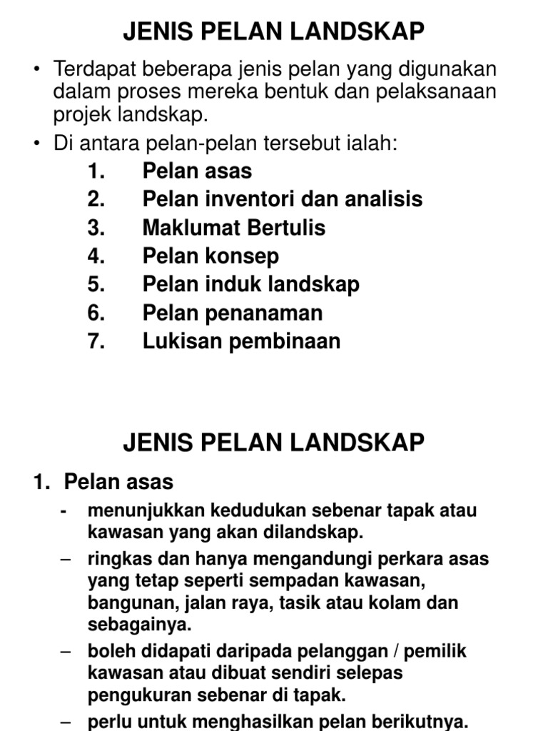 Pelan 2 Landskap 2 Pdf