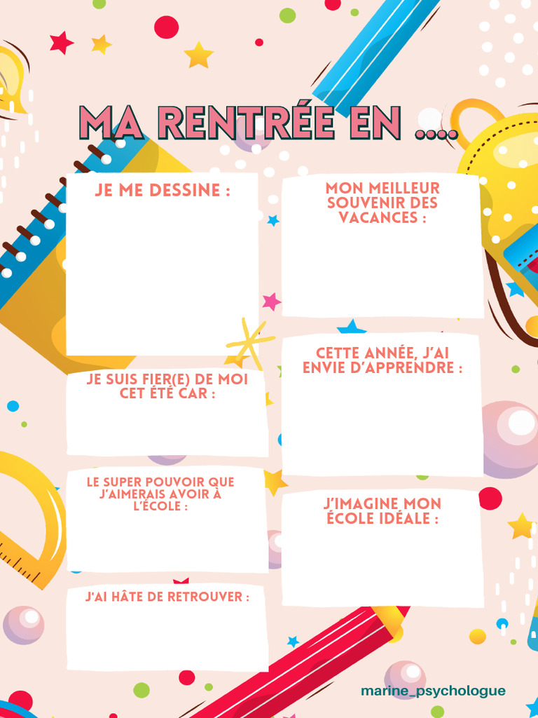 Ma Rentre Des Classes | PDF